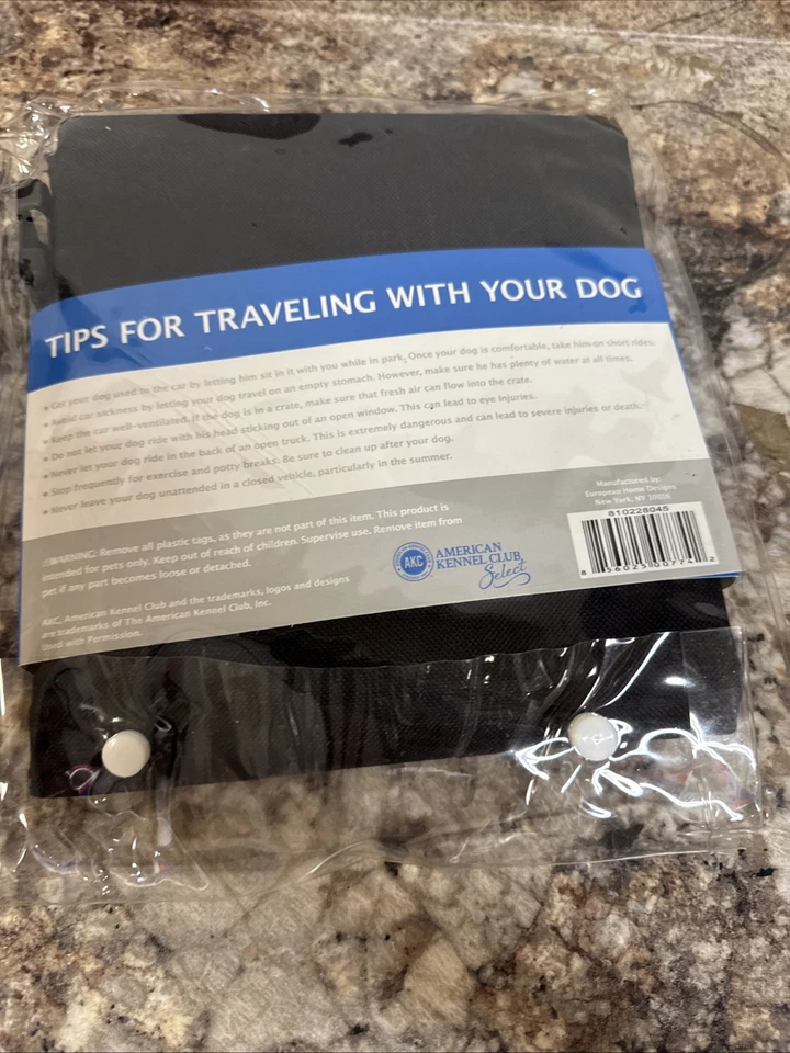 NIB American Kennel Club AKC Hammock Style black Car Seat Cover for Dogs 57x55 - Image 4 of 4