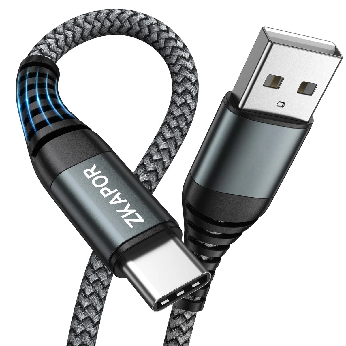 YSJJZRL Cavo di Ricarica Micro USB,2 Pack (3.3ft) Cavo ad Angolo retto da 90 Gradi Cavo di Ricarica e sincronizzazione Rapida in Nylon Intrecciato per Micro Smartphone USB Android e Altro-Nero