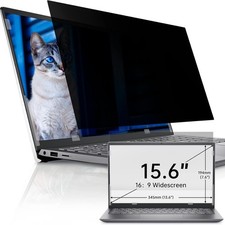 15.6 Inch Laptop Privacy Screen 16:9 Aspect Ratio, Removable Anti-Glare Filter