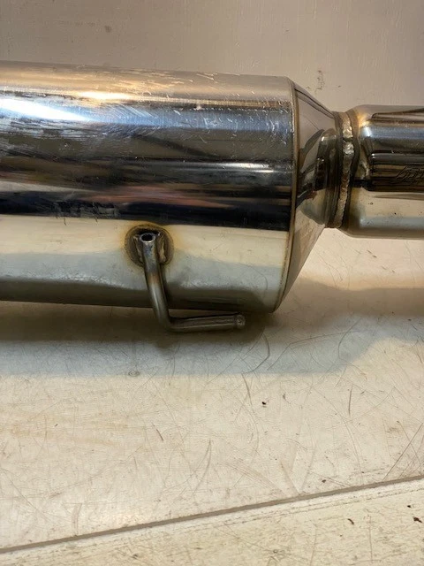 Greddy Automotive Twin-Loop Exhaust Muffler 30" Long 8-1/4" Dia. 57mm Bore - Image 2 of 4