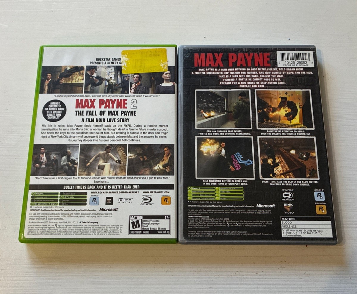 Max Payne 1 and Max Payne 2: The Fall of Max Payne (Xbox