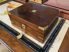 rosewood and brass writing slope c1900 -90-