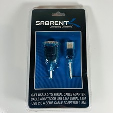 Sabrent USB 2.0 to Serial Port Cable Adapter RS232 9 Pin  Model  SBT USC6M