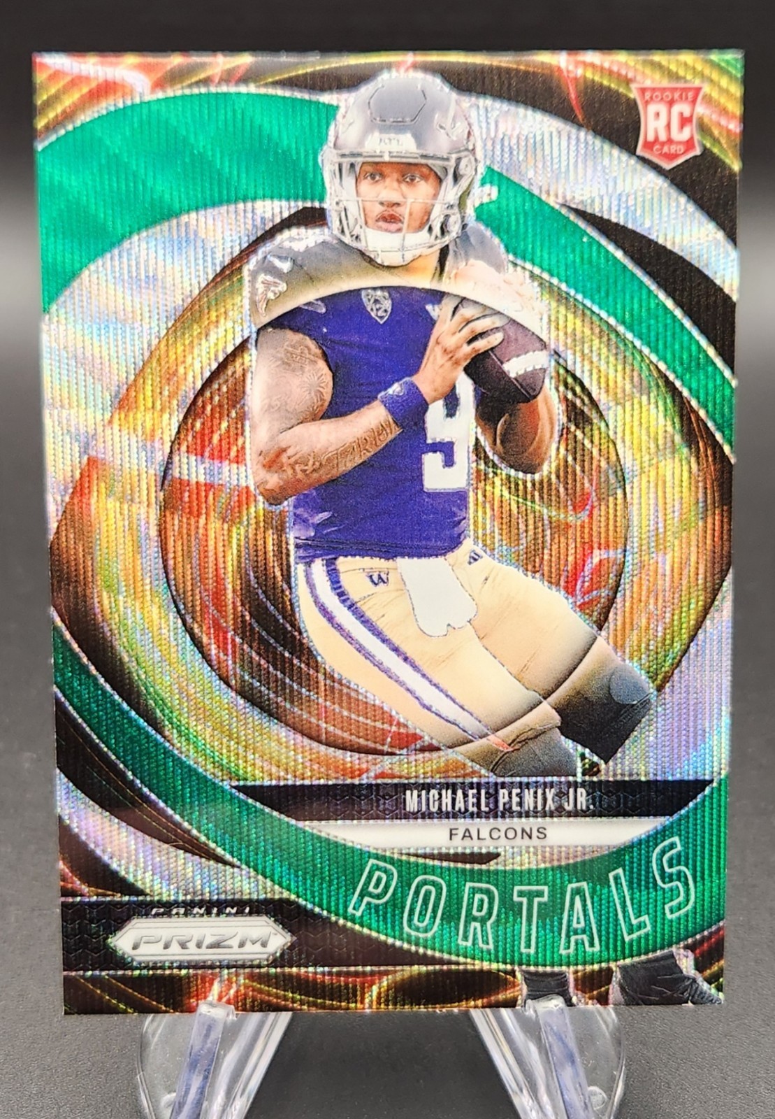 2024 Panini Prizm - Portals Michael Penix Jr. #6 Green Wave Prizm (RC)