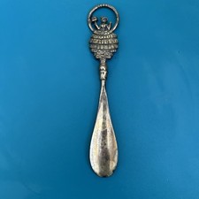 Vintage Brass Esmeralda Shoehorn England Registered Design Lady 9  