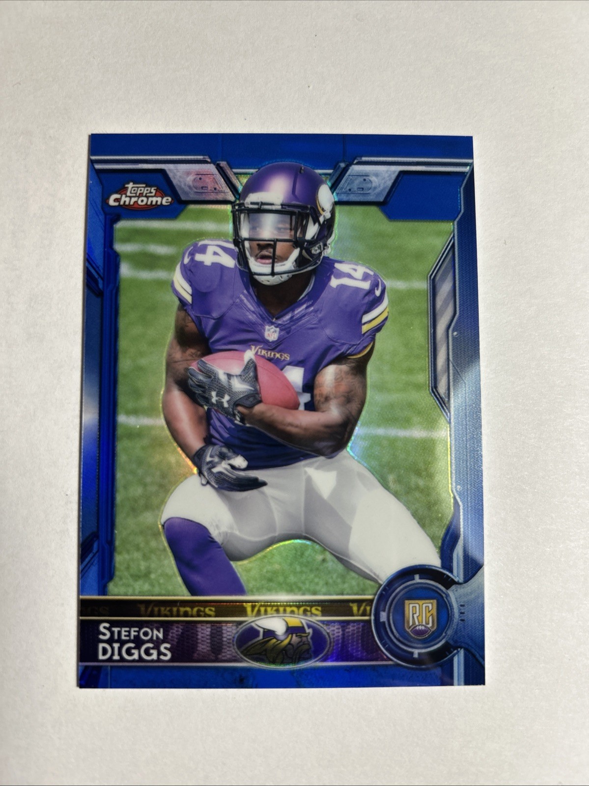 2015 Topps Chrome - Rookies Stefon Diggs #148 Blue Refractor /199 (RC)