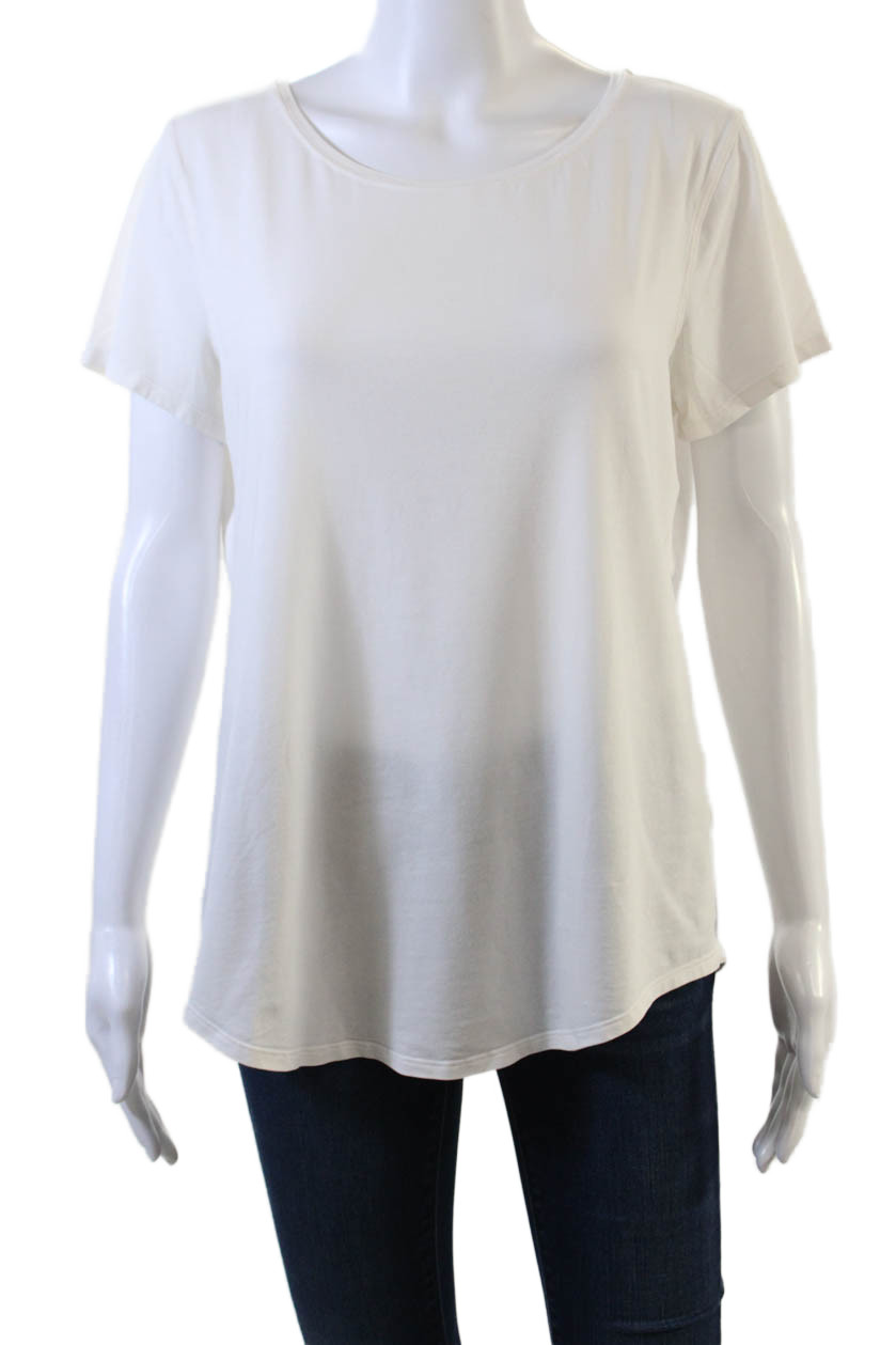 Lululemon Womens Activewear Basic Top White Size 8 - image 1