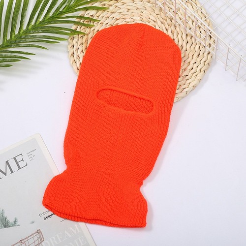 Men Warm Face Mask Ski Mask Winter Cap 3 Hole Balaclava Beanie Hat Hood Tactical - Picture 21 of 43