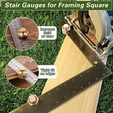 4 Pack Stair/Square Gauge Set for Framing Square Stair Stringer Layout Tool f...