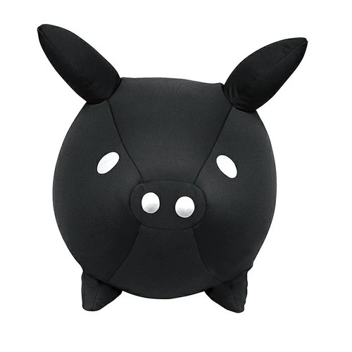 MOGU Cushion Mogutchi Pig Black Stuffed Animal Plush From Japan New - Picture 5 of 5