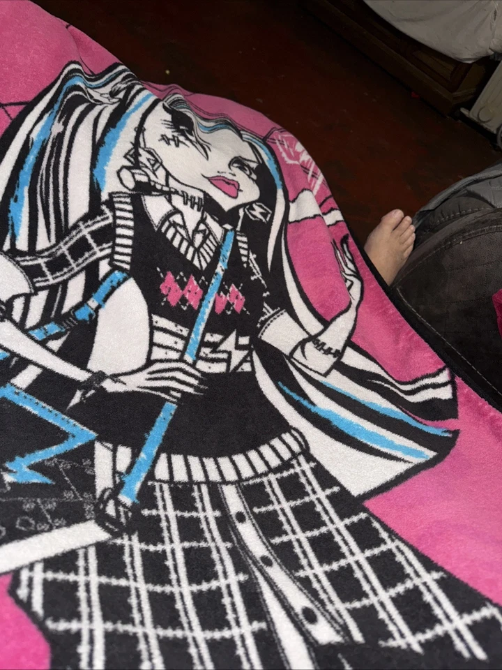 Muñecas Monster High Franco estilo feroz grande 2012 manta polar 86x55 Foto 3 de 3