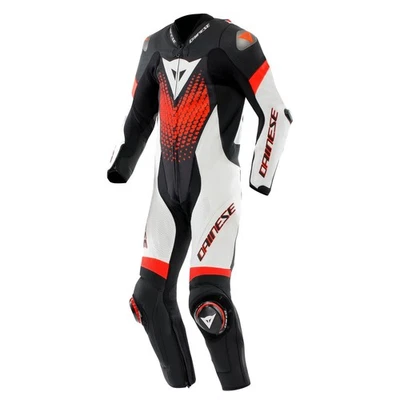 Dainese Laguna Seca 6 1tlg. Combinaison Cuir de Moto (Noir/Blanc/Rouge) Gr : 52 - Photo 1/4