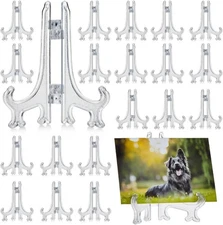 Juvale Mini Acrylic Easel Stands - 24-Pack, 3-Inch Clear 3 Inches, 