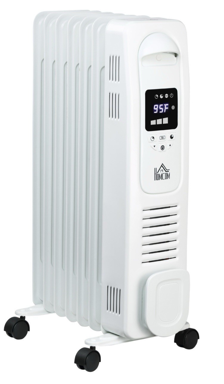 1500 W Portable Oil Filled Radiator -Black Unit - No Remote