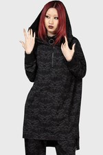 Sweatshirt Oversized High-Low Hooded Neck Long Sleeve Women New Goth Alternative