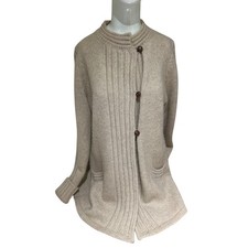 Vintage Spanner Imports Ltd Wool Cardigan Natural Fibers Oatmeal Hong Kong Sz L