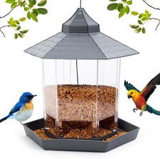 Hexagon House Bird Feeder Squirrel Proof 1000ml LargeCapacity Auto-Dispense Seed