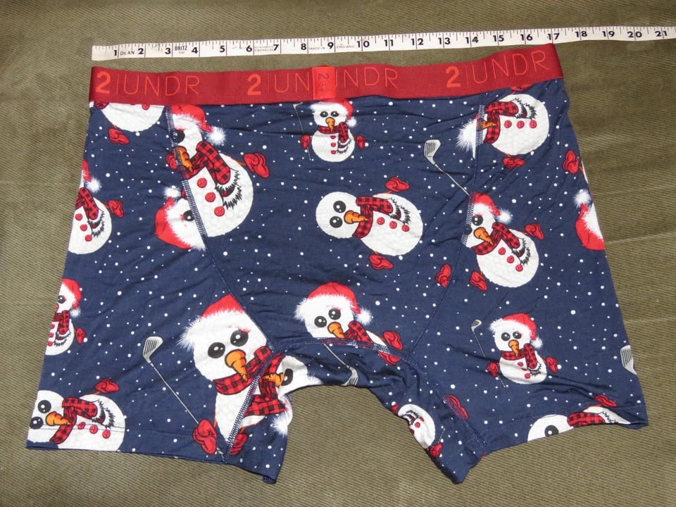 Calzoncillos boxer 2UNDR para hombre Swing Shift talla 2XL muñecos de nieve "FROSTY BALLS" novedad nuevos con etiquetas Foto 4 de 4