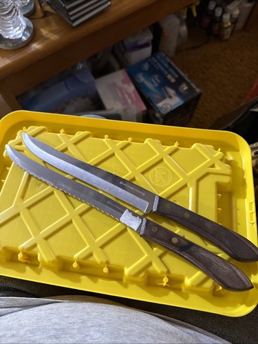 ekco stainless usa knifes Wooden Handles