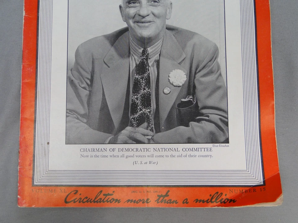 Time Magazine Weekly Lot 1942 September 7 14 October 12 19 26 November 2 WWII - Image 3 of 4