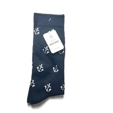 Anchor Print Nautical Print  Logo Design Multi-color Style Crew Socks  NWT