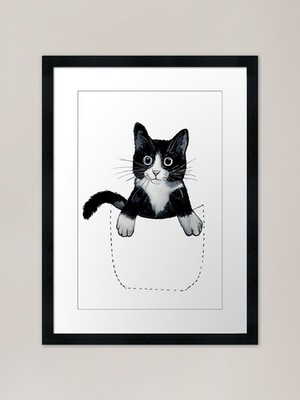 cat in your pocket Framed Art Print Framed Wall Art Poster Canvas Print Picture