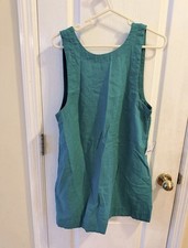 Free People NWT Linen Cotton Mini Dress Size Medium In Green