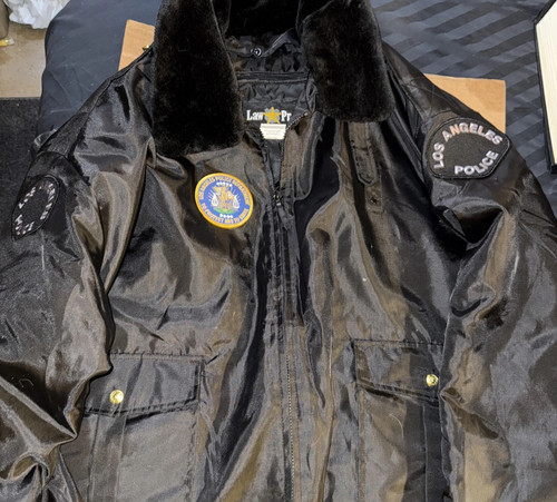 LOS ANGELES METRO-HOLLYWOOD FILM PROP - POLICE JACKET-BLUE-2XL-HEAVY NYLON - Picture 1 of 16