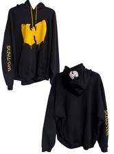 Official Wu-Tang Clan Sliding Logo Black Pull Over Hoodie Sweatshirt Sz 2XL