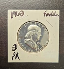 1962 Proof Franklin Half Dollar • 90% Silver • Brilliant Mirrors • Sharp PR Coin