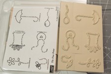 Stampin' up The fine print, 2002. Retired stamp set in new condition.