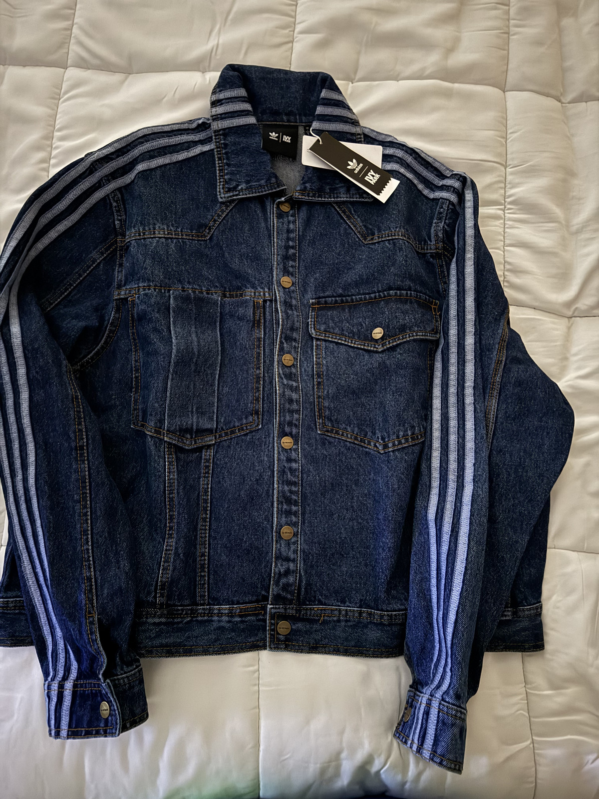 Ivy Park Denim Jacket with Blue Stripes - Size S - Unworn