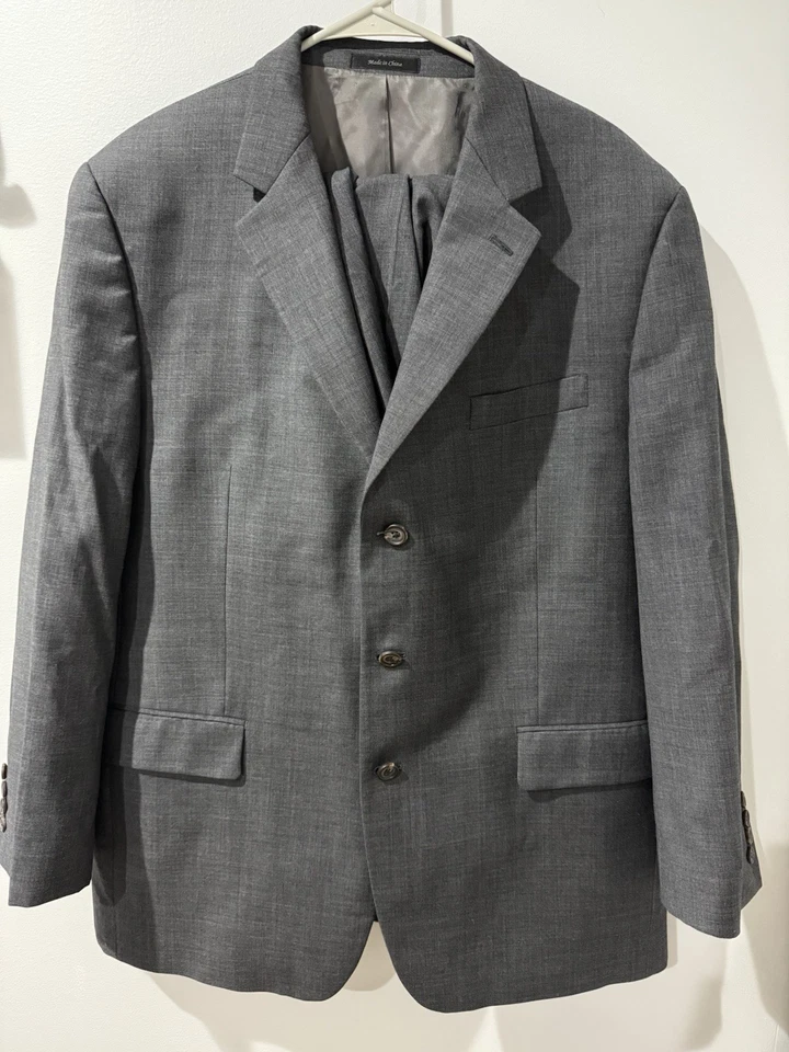 Lauren by Ralph Lauren Mens 44R Gray Wool 2 Piece Suit - Изображение 2 из 4