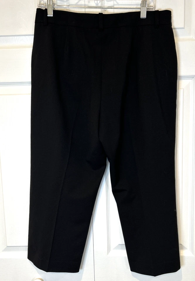 Pantalones para mujer Lauren Ralph Lauren 10 pantalones culotte recortados de mezcla de lana negros Foto 4 de 4