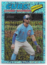 2026 Topps Heritage Chrome Light Blue Sparkle Refractors #97 Dansby Swanson