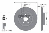 2X Pagid Bremsscheibe InnenbelüFtet Ø282Mm FüR Toyota Yaris P21 PA1 PH1 Mazda