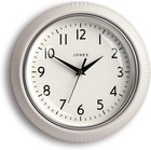 25cm Light Grey Retro Wall Clock | Easy Read Silent Quartz Clock for Home Kitche