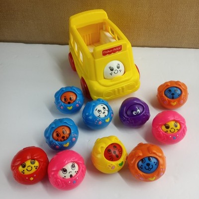  10 Fisher Price 1994 Roll Around  Changing Faces Sensory Balls And Bus
