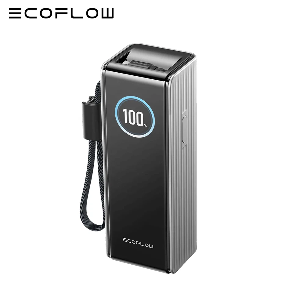 EcoFlow RAPID Powerbank 25000mAh USB-C 100W integriertes Ladekabel für Samsung