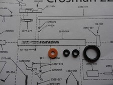 Crosman 2240 2250 Air Pistol OEM Factory Seal Kit