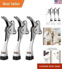 Versatile Heavy Duty Door Stoppers - 3 Pack with Easy Floor Mount for Any Space