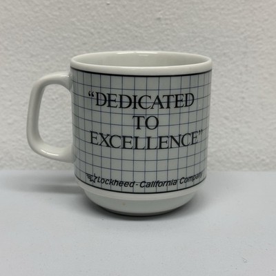 Vintage 80 s 90 s Lockheed Martin Coffee Mug Cup  Dedicated To Excellence 