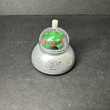 Classic Vintage 2.125" SPACE FLYING SAUCER / UFO - Wind-up Rolling Toy -working