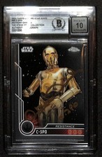 Anthony Daniels Signed 2023 Topps Chrome Star Wars C-3PO Card BAS 10