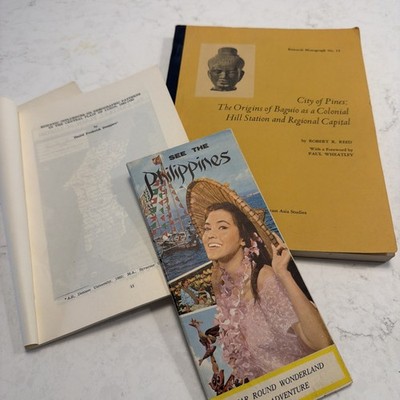 Signed Philippine History Lot: City of Pines Baguio, Luzon Maps, 1963 Cruise