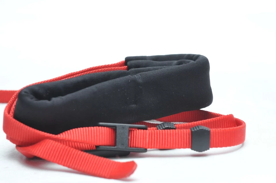 Correa acolchada suave de neopreno de espuma DSLR roja negra Foto 2 de 2