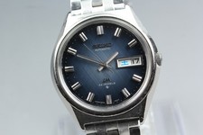Near MINT Seiko Lord Matic LM 5606-7260 Day Date Blue Serviced Auto Men's Watch
