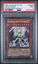 2007 YU-GI-OH! GLAS-GLADIATOR'S ASSAULT 1ST ED GLADIATOR BEAST OCTAVIUS PSA 9