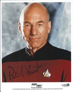 Star Trek: TNG Actor Patrick Stewart Autographed Captain Picard 8x10 W/JSA COA