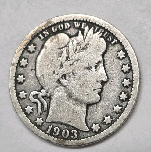 1903-O Barber Quarter very good condition